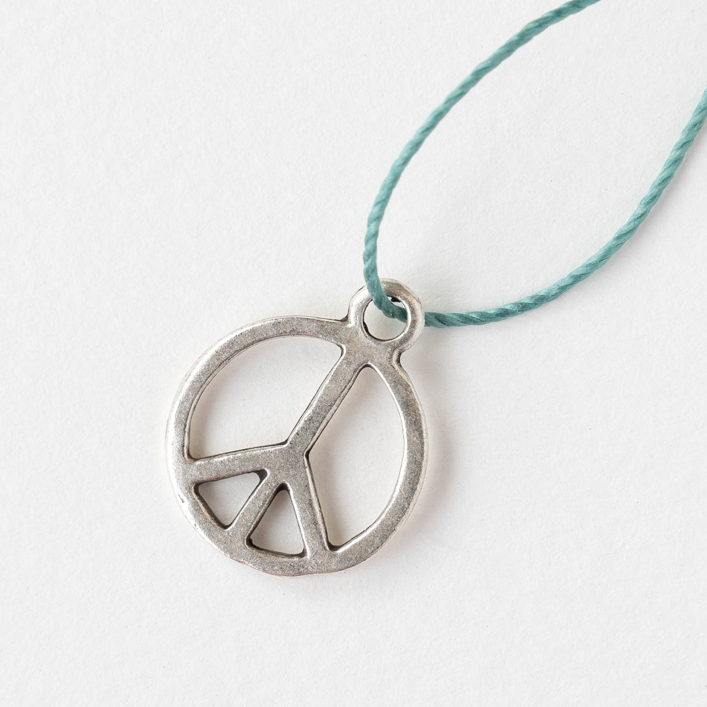 Peace Sign Pendant - Pewter - 4 Pendants