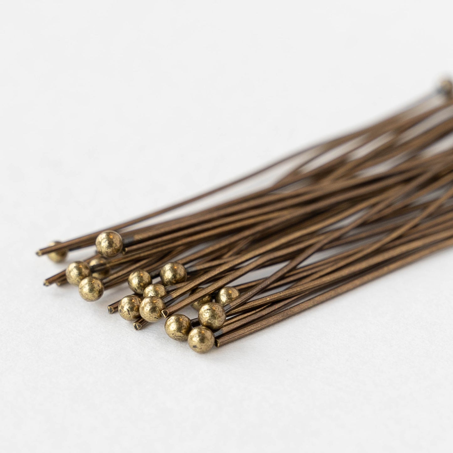 21g Brass Balled Headpins - 2 inch - 30 pieces