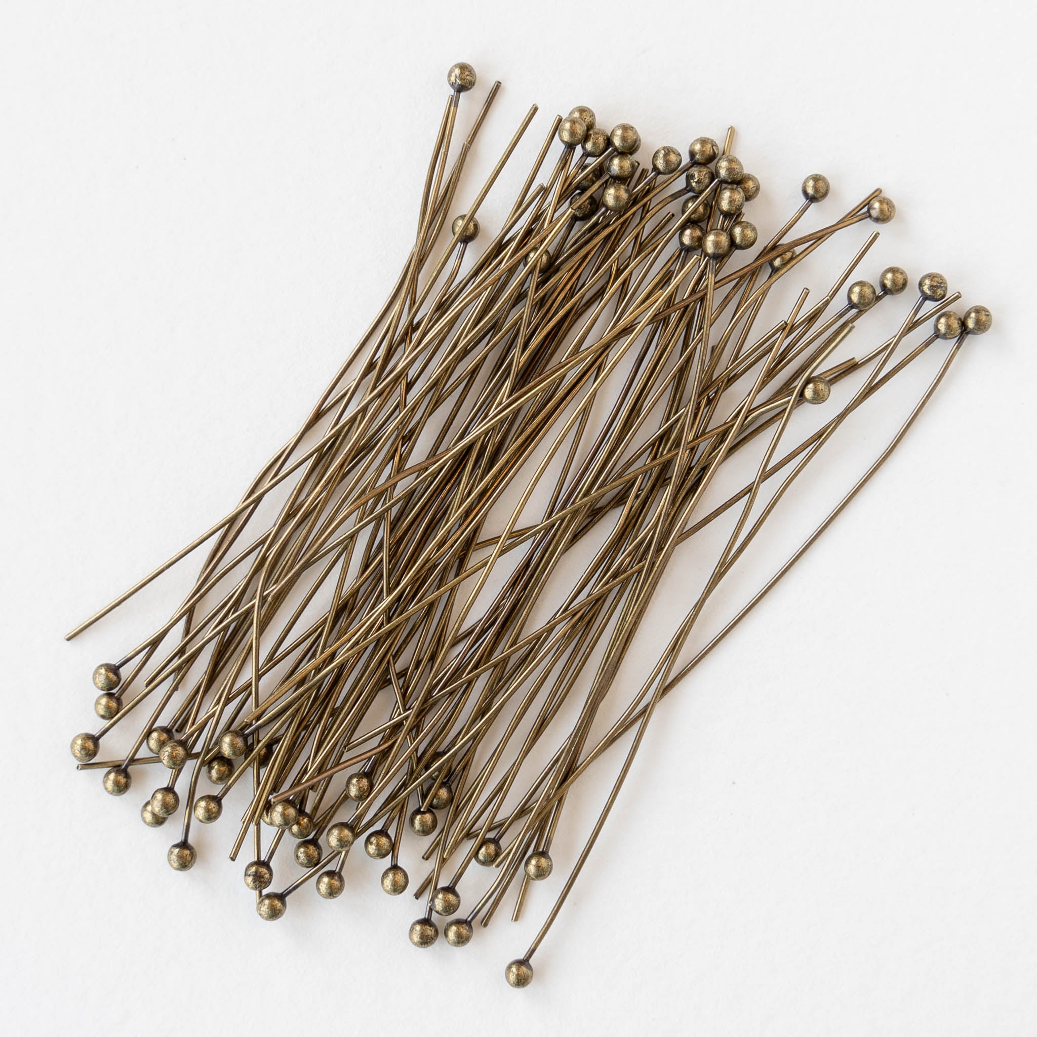 200 épingles à Tête Boule Dorée - 2 Pouces, Laiton Sans Nickel - Pour Création Bijoux