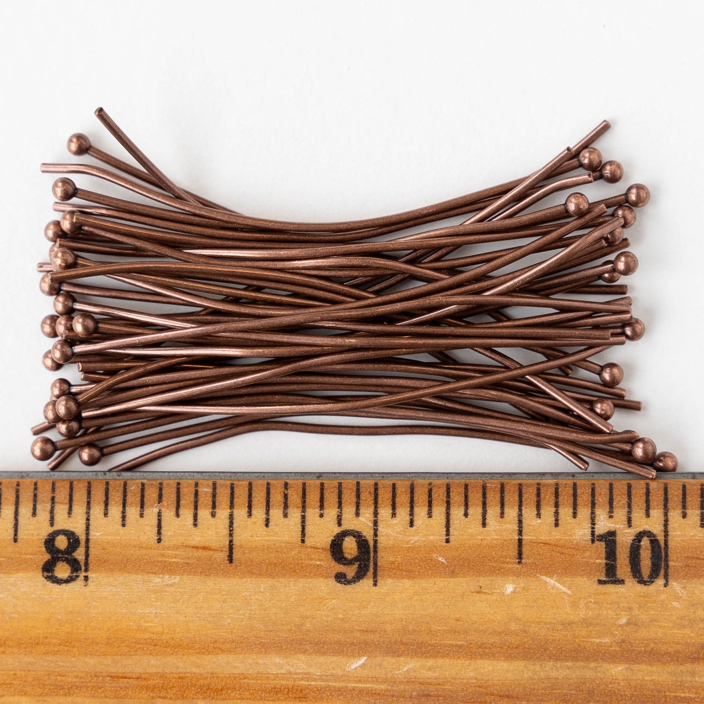 Ball Tip Headpins - 2 inch - Copper - 30 Count