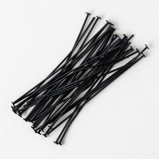 2-inch Headpins - Black - 20 or 60 headpins