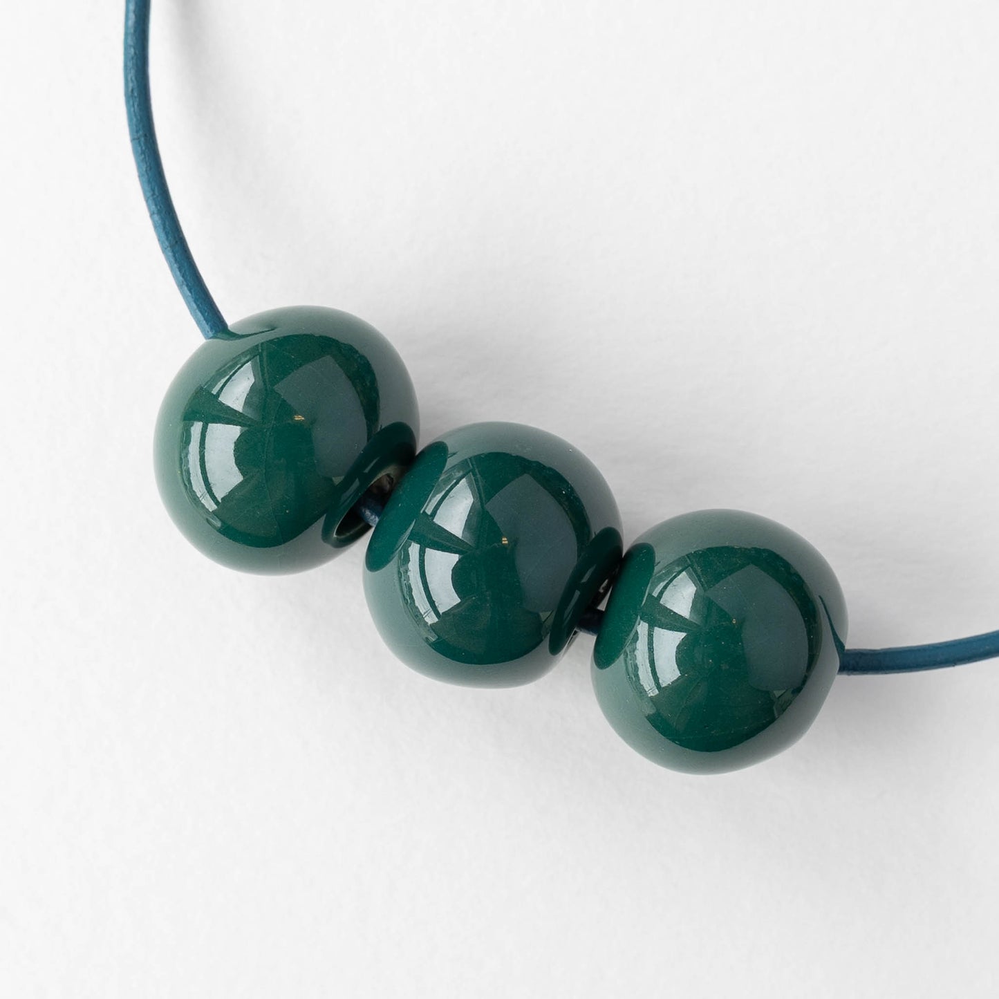 16mm Glazed Ceramic Round Beads - Green - 4 or 12 beads