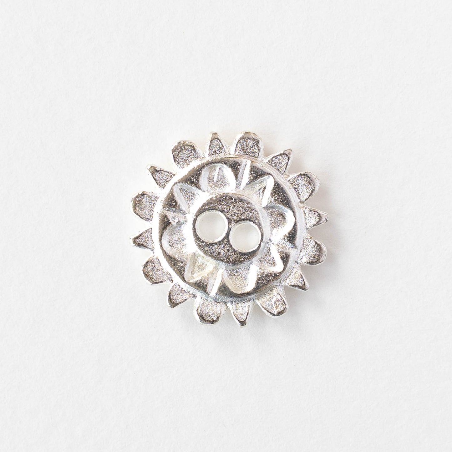 20mm Silver Sun Button - 1 Button