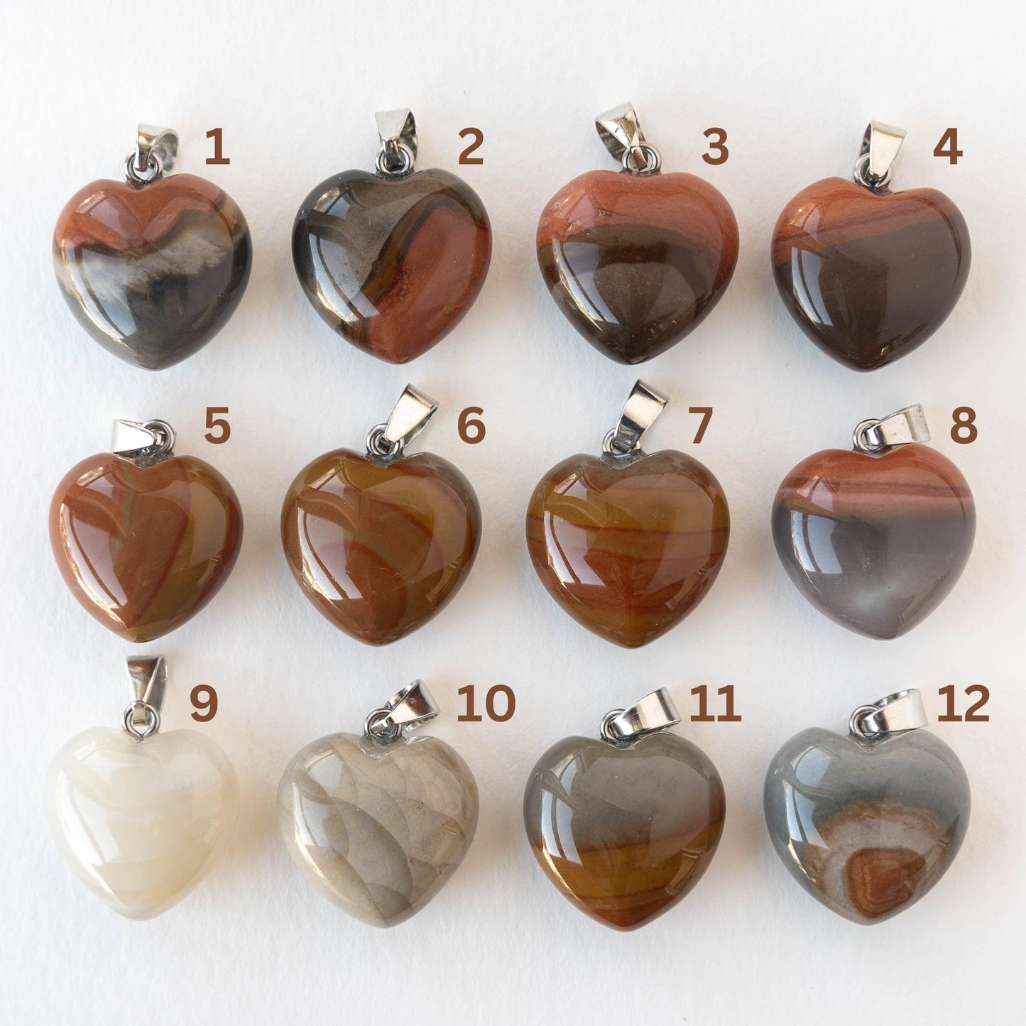 Load image into Gallery viewer, Agate Heart Pendants - 18mm - 1 Piece

