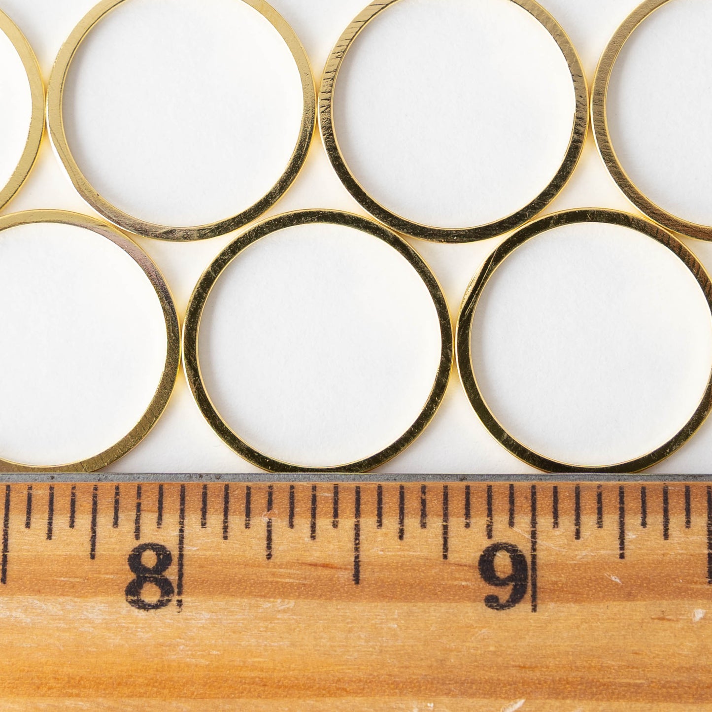 20mm Round Bead Frame - Gold - 6 or 12 pieces