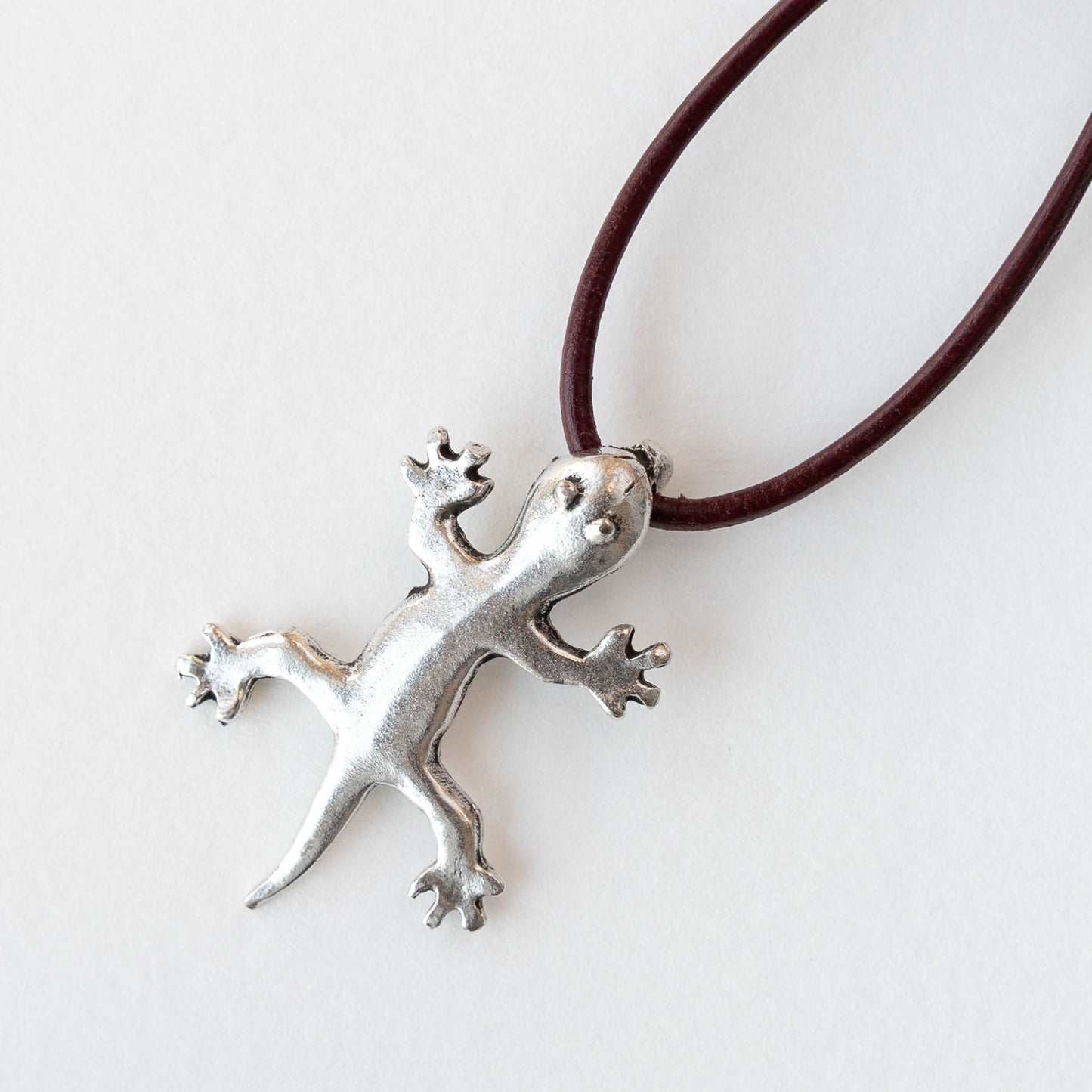 22x34mm Mykonos Metal Gecko Pendant - Antique Silver - 1, 4, or 10 pendants