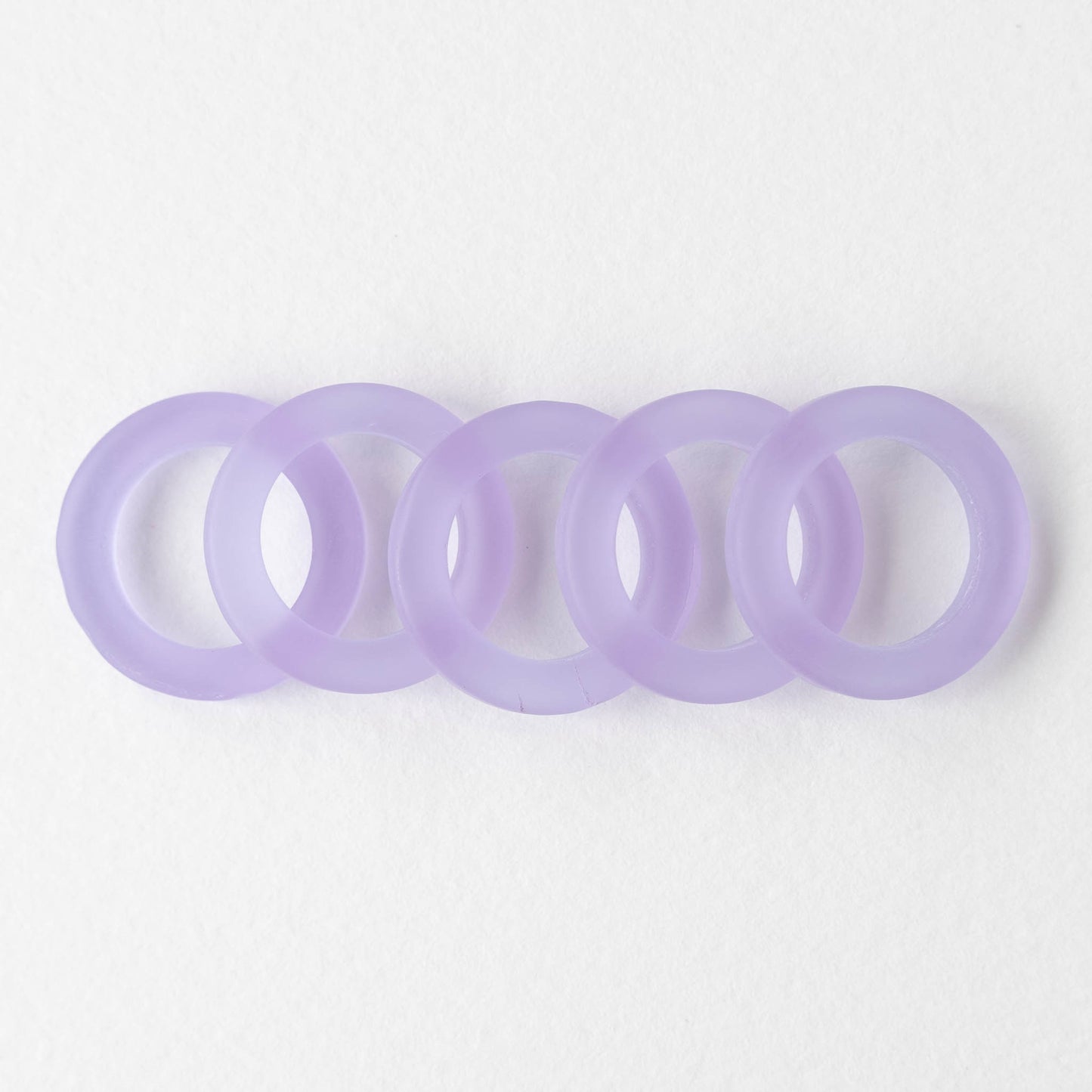 23mm Frosted Glass Rings - Lavender Alexandrite - 2 or 10