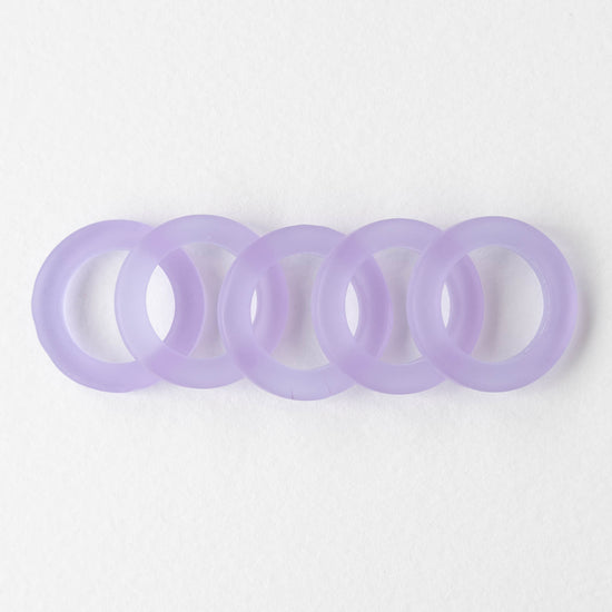 23mm Frosted Glass Rings - Lavender Alexandrite - 2 or 10