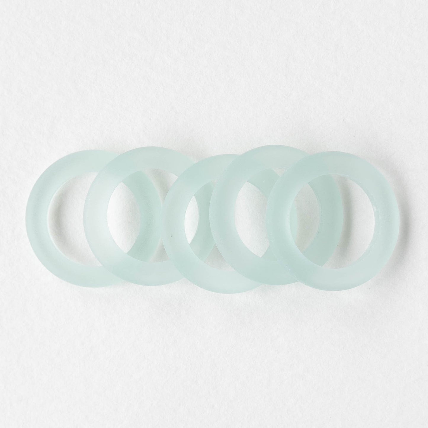 27mm Frosted Glass Rings - Light Coke - 2 Rings