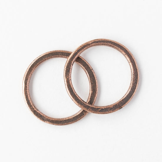 24mm Circle Hoop - Copper Plated - 1, 2 or 6 pieces