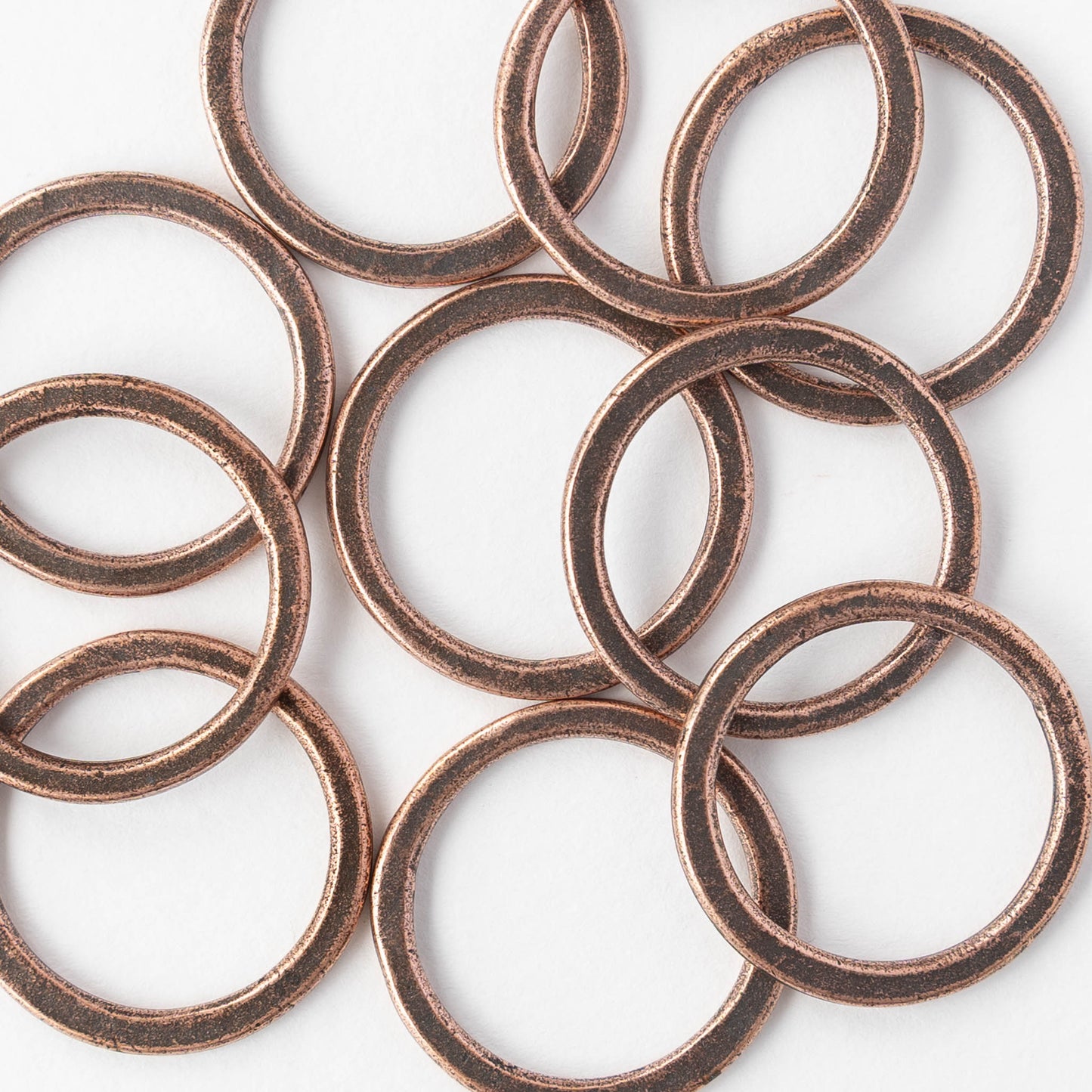 24mm Circle Hoop - Copper Plated - 1, 2 or 6 pieces