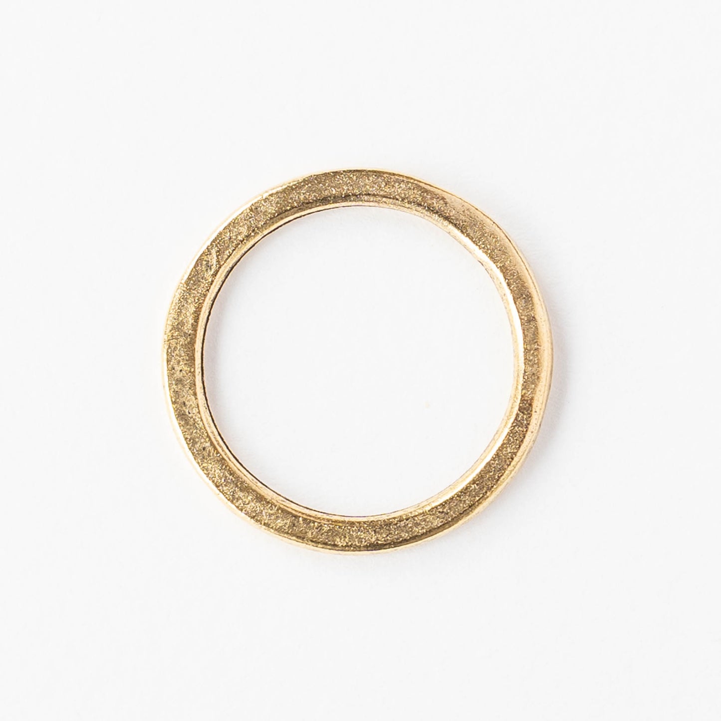 24mm Hammered Circle Hoop - 24k Gold Plated - 1, 2 or 6 pieces