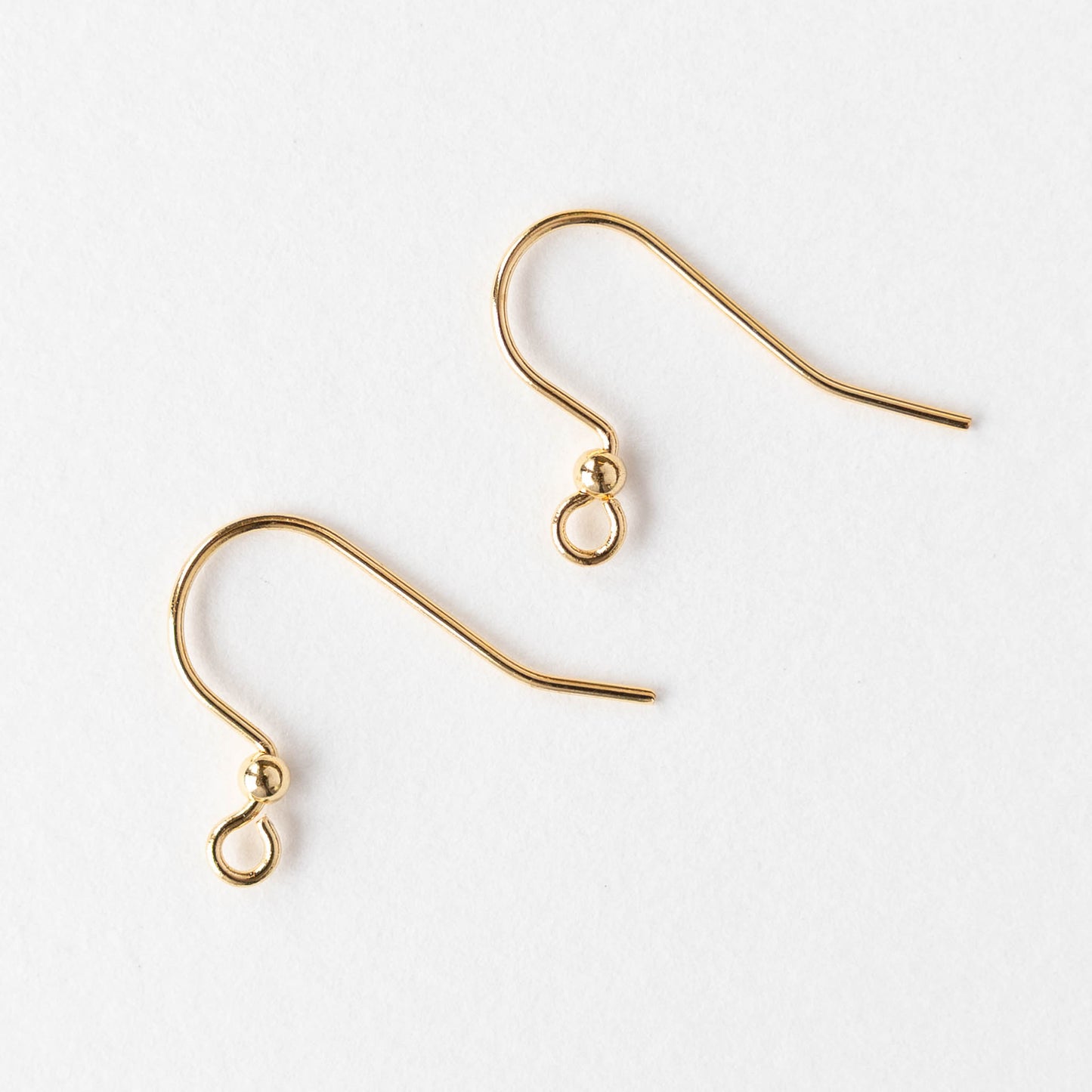 25mm Fish Hook Earwire with Ball - Gold Plated