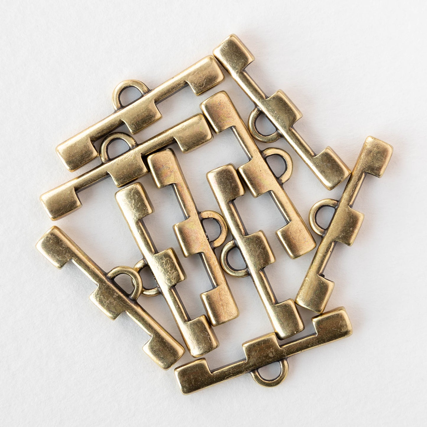 Soros III Tila Bead Ending - Antique Brass Plate - 4 pieces