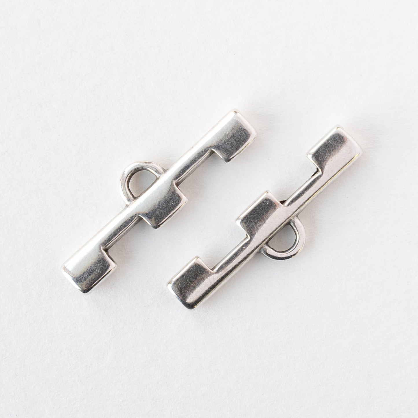 Soros III Tila Bead Ending - Antique Silver Plate - 2 pieces