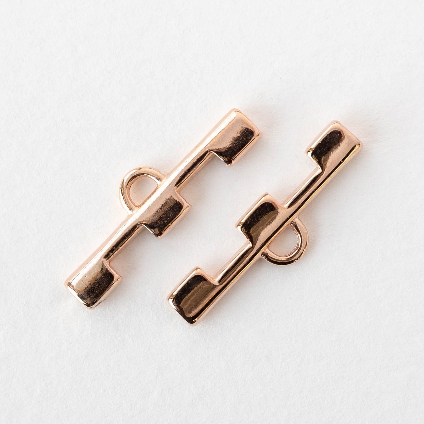 Soros III Tila Bead Ending - Rose Gold Plate - 2 pieces
