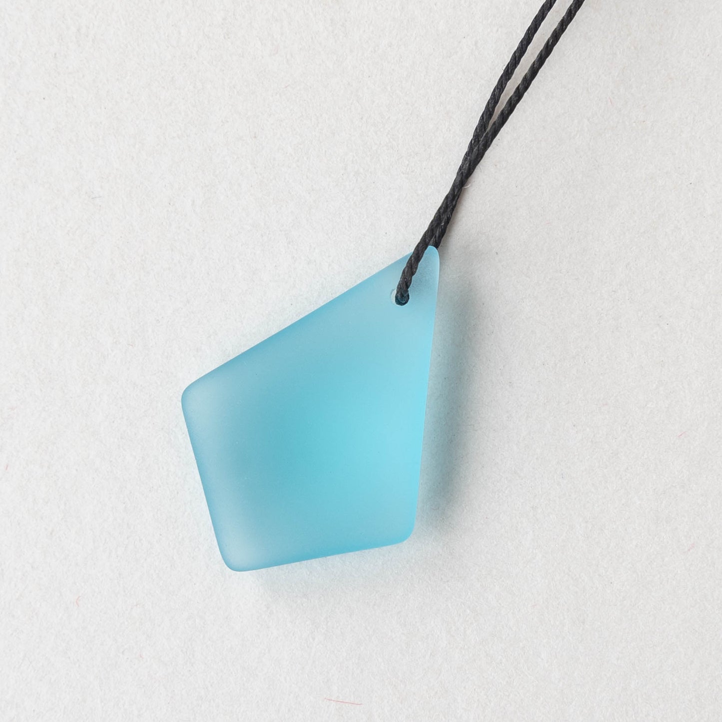 Load image into Gallery viewer, 20x28mm Frosted Glass Diamond Pendants - Aqua
