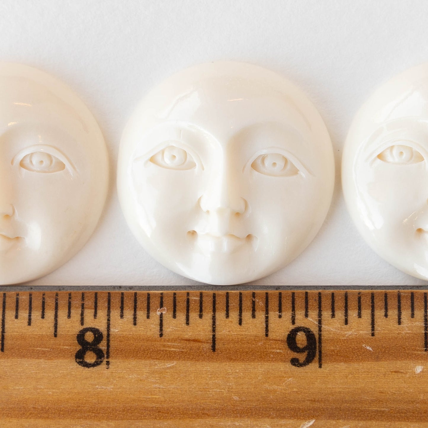 27mm Moon Face Pendant - Open Eyes