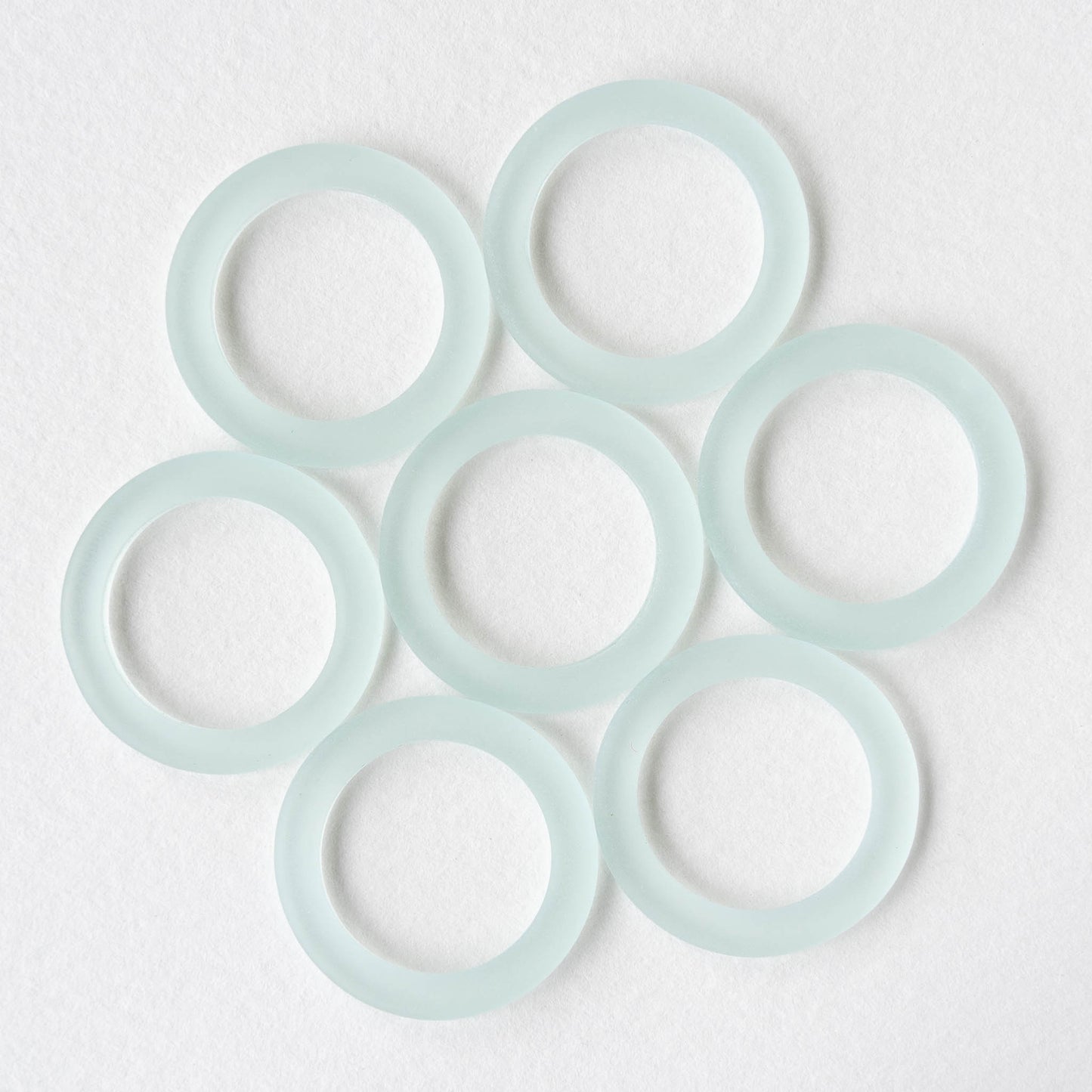 27mm Frosted Glass Rings - Light Coke - 2 Rings