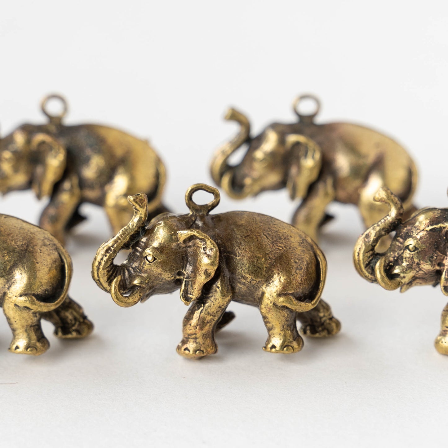 Elephant Pendant - Brass - 1 piece