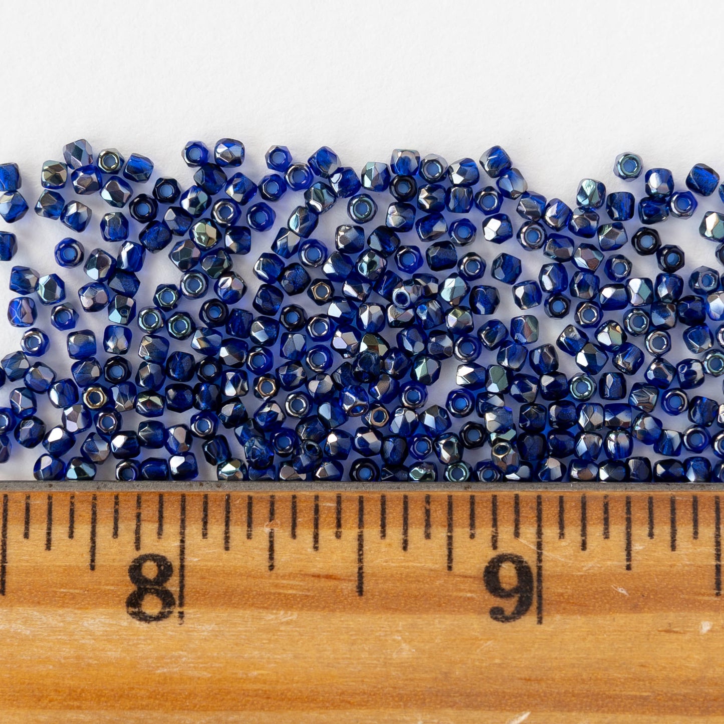 2mm Round Firepolished Beads - Cobalt Celsian - 50 beads