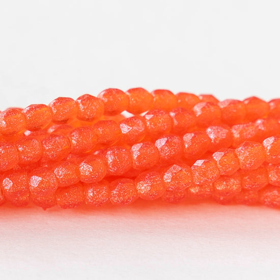 2mm Round Firepolished Beads - Flash Pearl Hyacinth - 100 beads