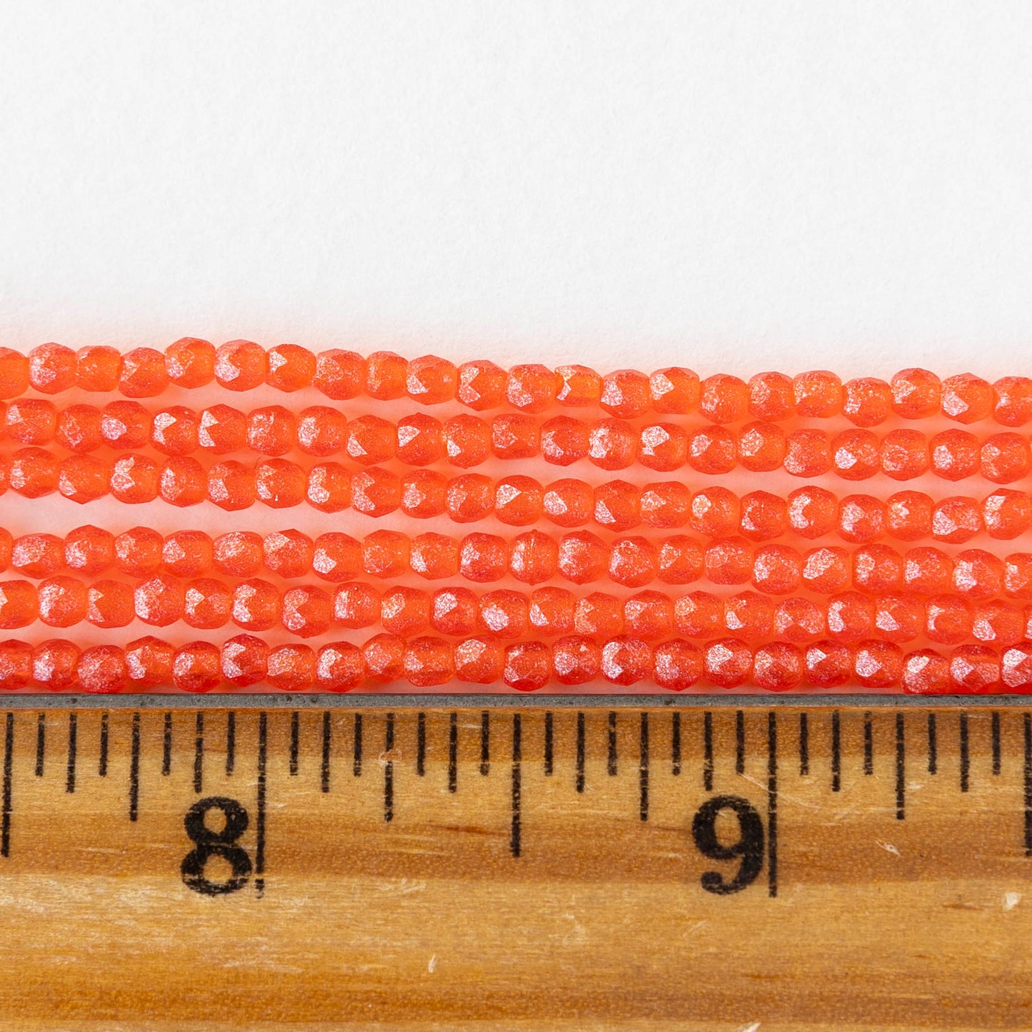 2mm Round Firepolished Beads - Flash Pearl Hyacinth - 100 beads