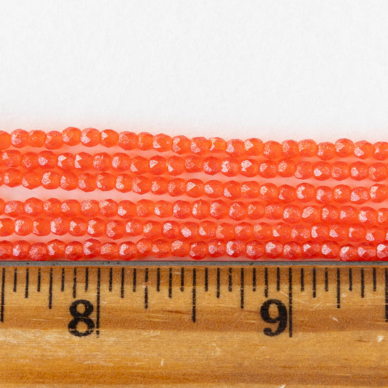 2mm Round Firepolished Beads - Flash Pearl Hyacinth - 100 beads