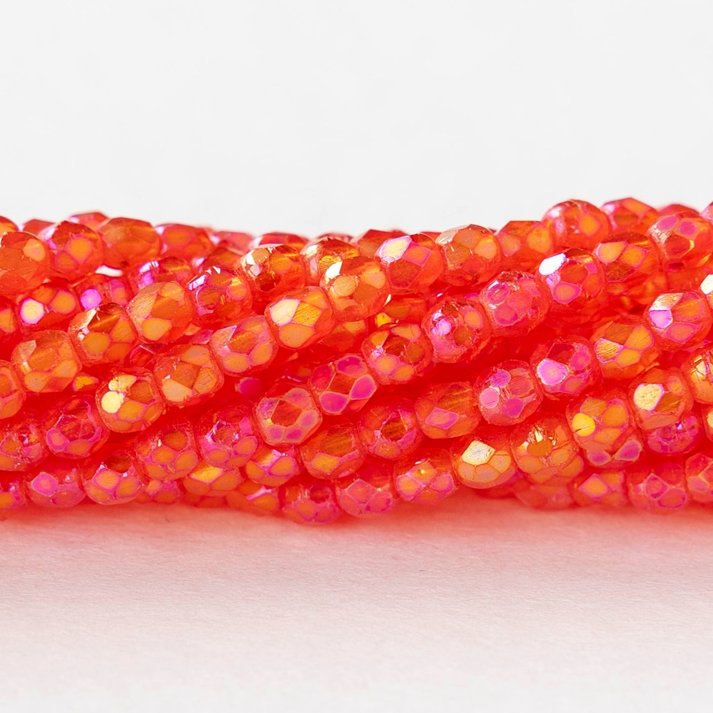 2mm Round Firepolished Beads - Luster Iris Hyacinth - 50 beads