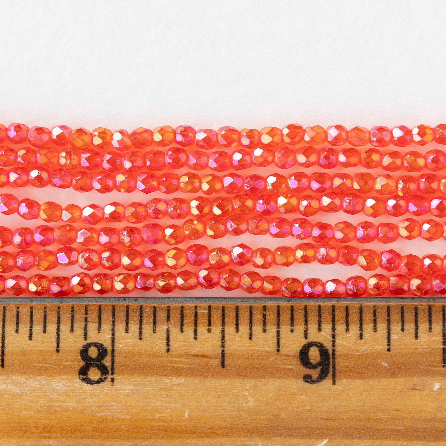 2mm Round Firepolished Beads - Luster Iris Hyacinth - 50 beads