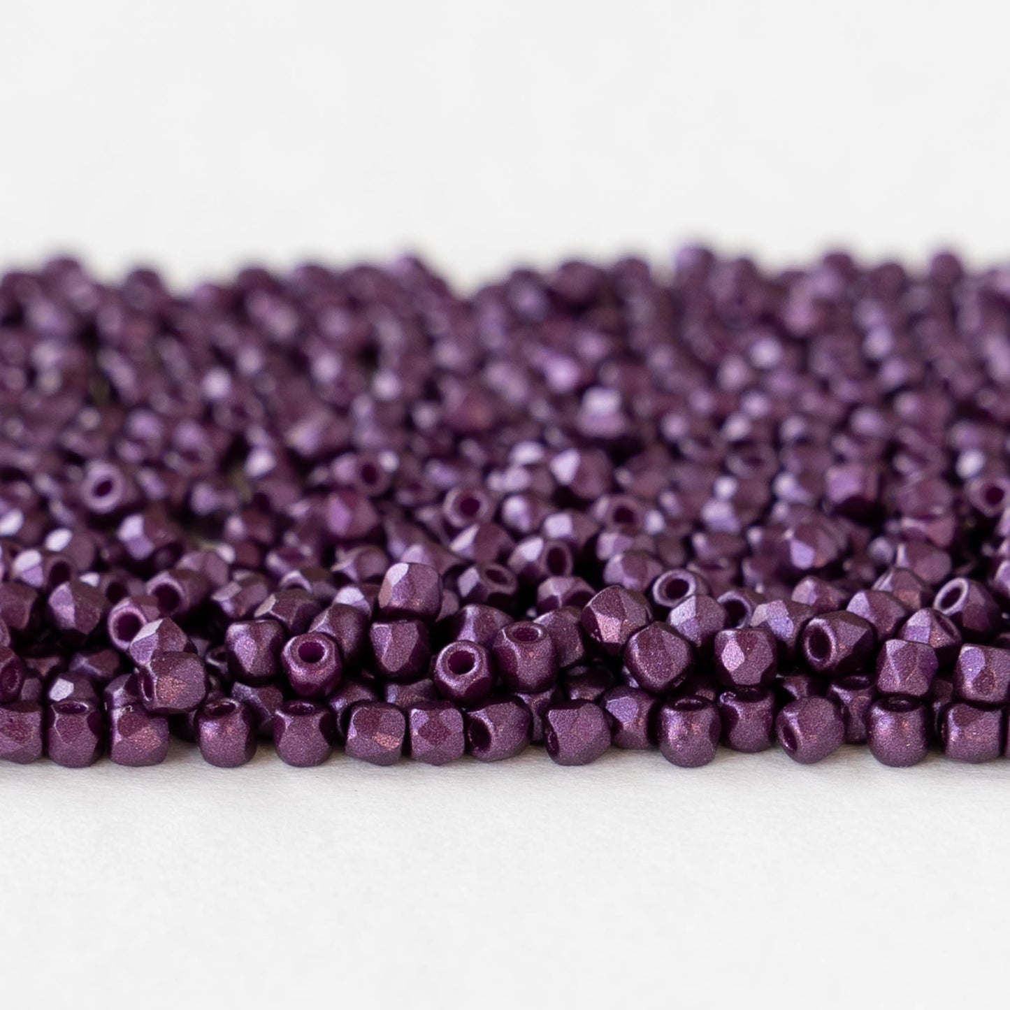 2mm Round Firepolished Beads - Bordeaux Luster - 50 beads