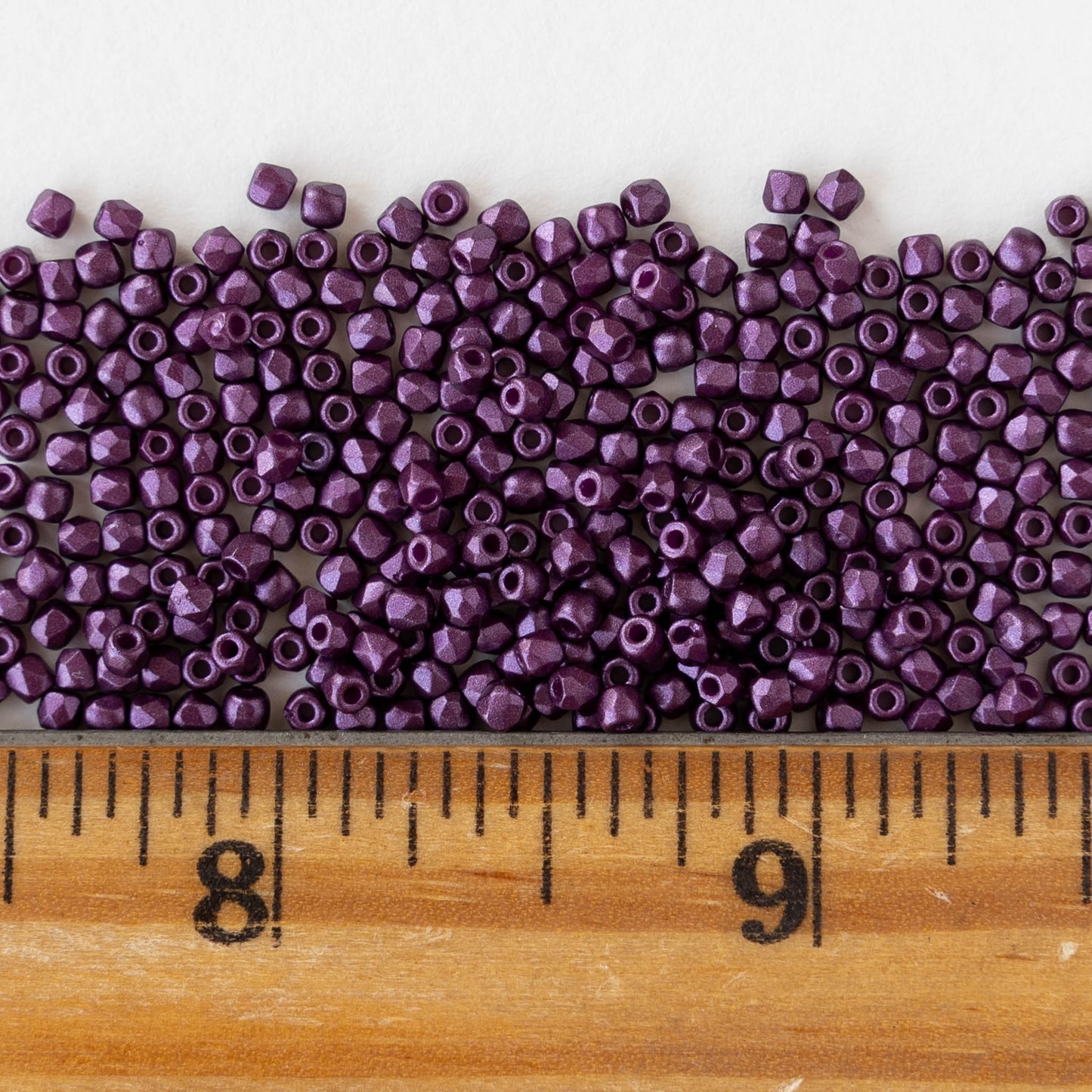 2mm Round Firepolished Beads - Bordeaux Luster - 50 beads