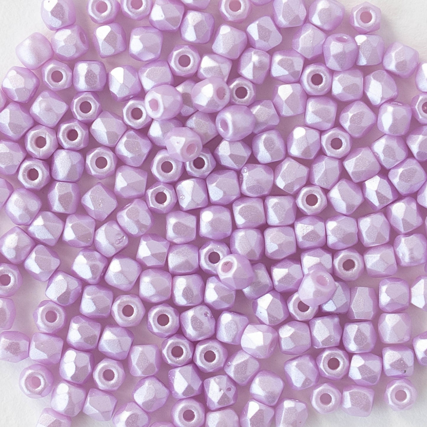 2mm Round Firepolished Beads - Pastel Light Rose - 50 beads