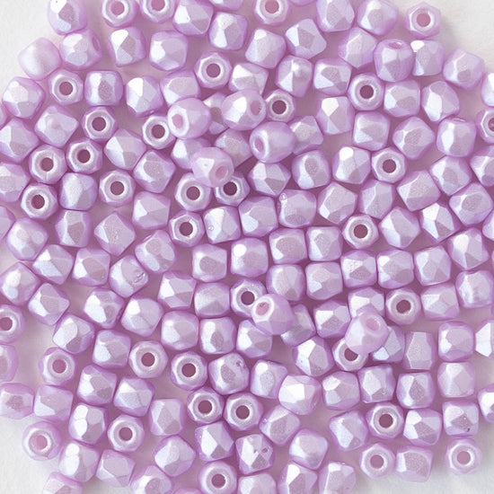 2mm Round Firepolished Beads - Pastel Light Rose - 50 beads