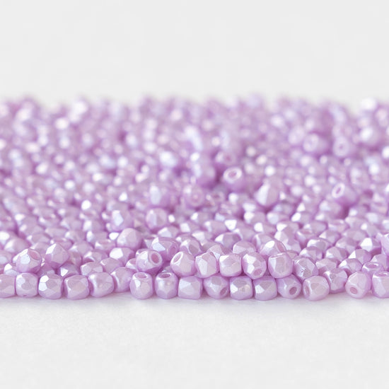 2mm Round Firepolished Beads - Pastel Light Rose - 50 beads