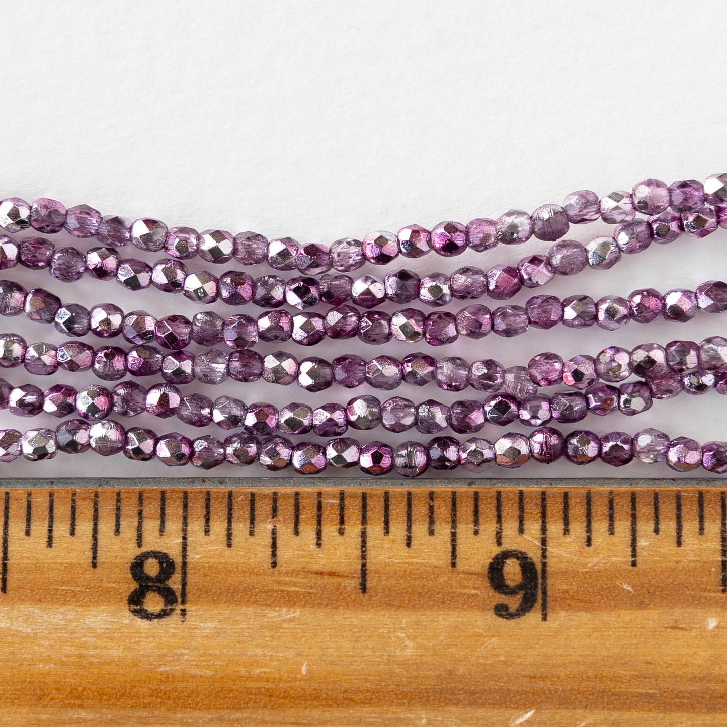 2mm Round Firepolished Beads - Mirror Orchid - 50 beads