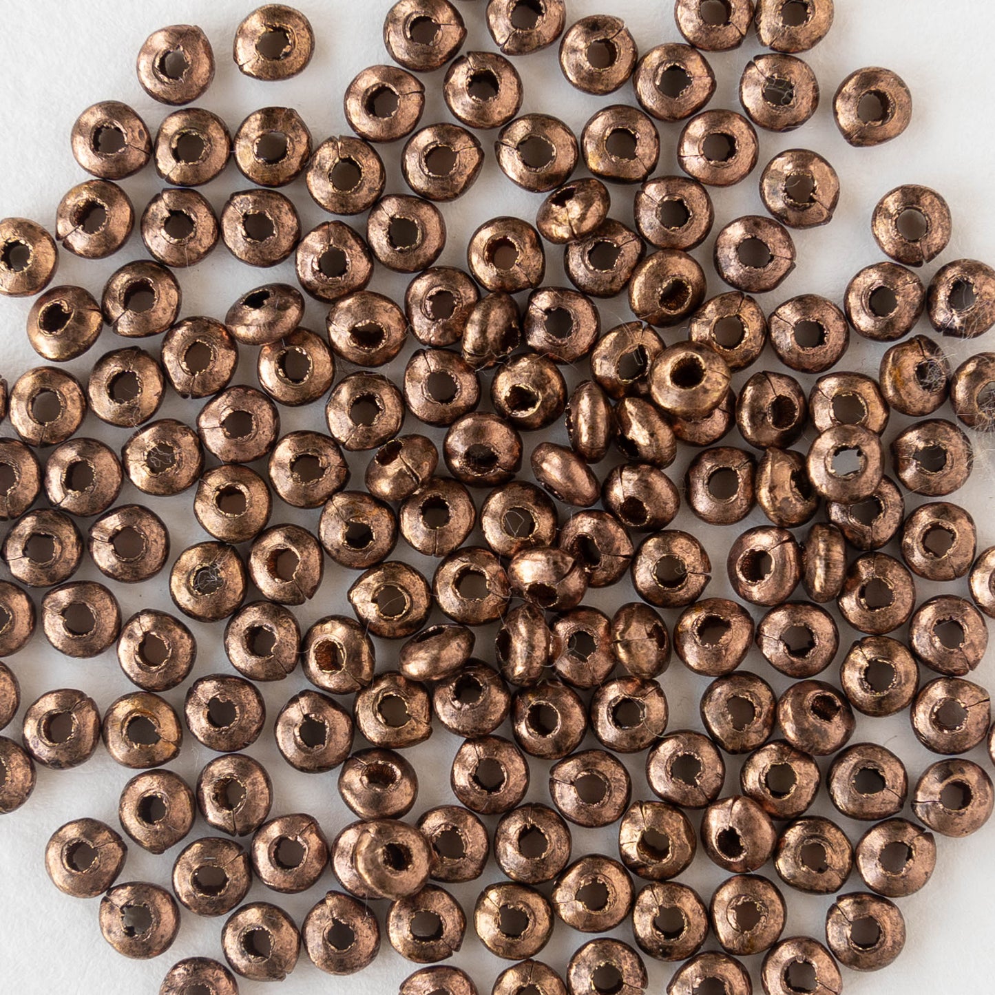 3.5mm Rondelle Disks - Oxidized Copper Plated Brass - 50