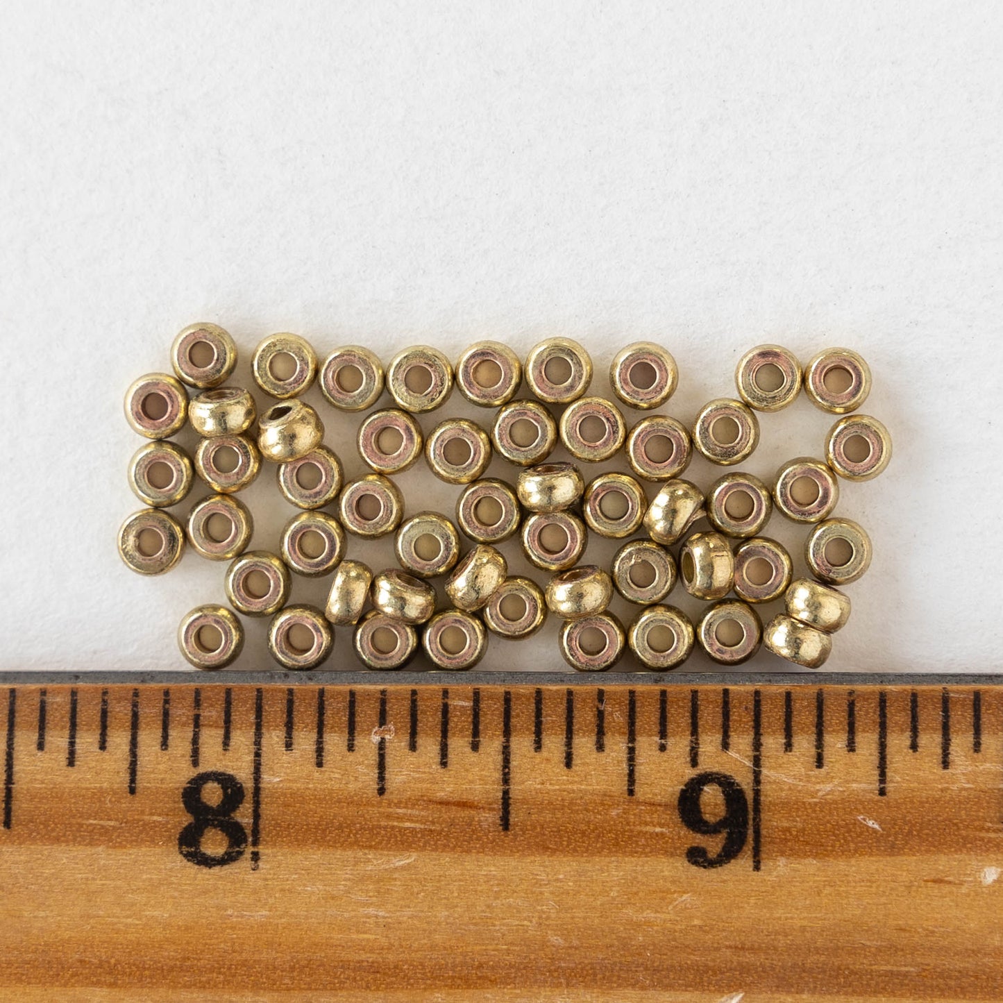 2x4mm Antique Brass Rondelle Beads - 50
