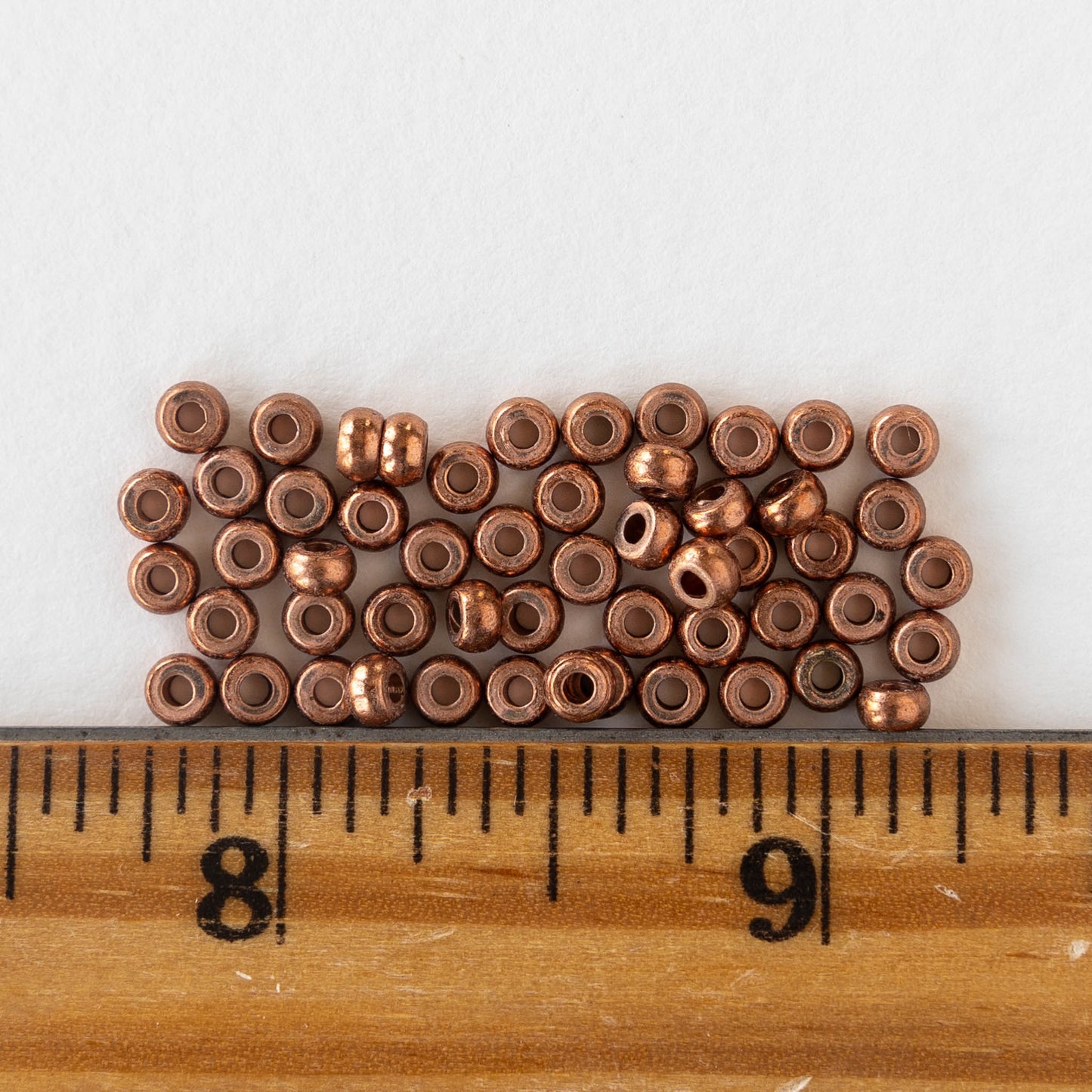 2x4mm Antique Copper Plated Brass Rondelle Beads - 50