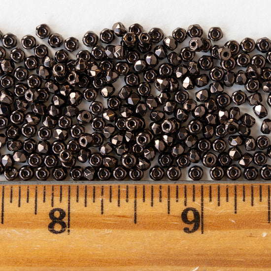 2x3mm Rondelle Beads - Dark Bronze - 50 Beads