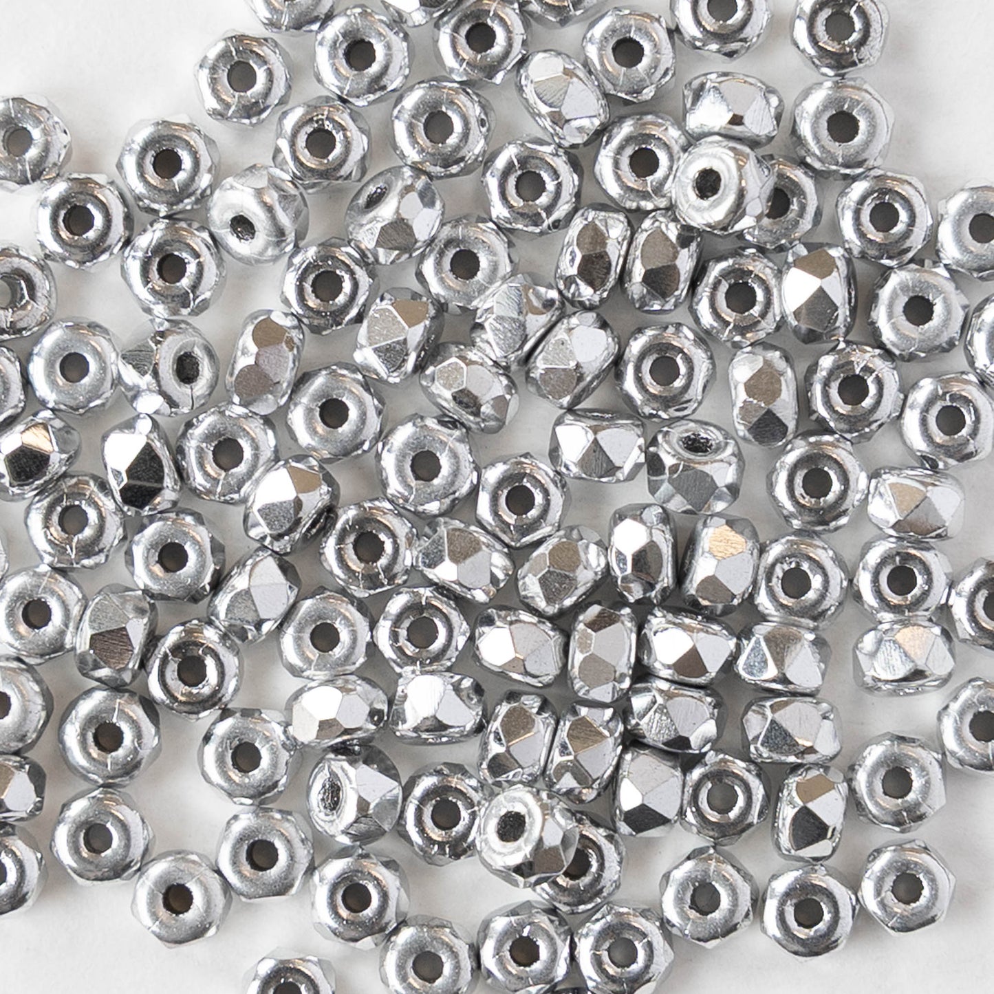 2x3mm Faceted Rondelle Beads - Full Labrador - 50 Beads