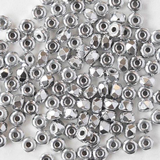 2x3mm Faceted Rondelle Beads - Full Labrador - 50 Beads