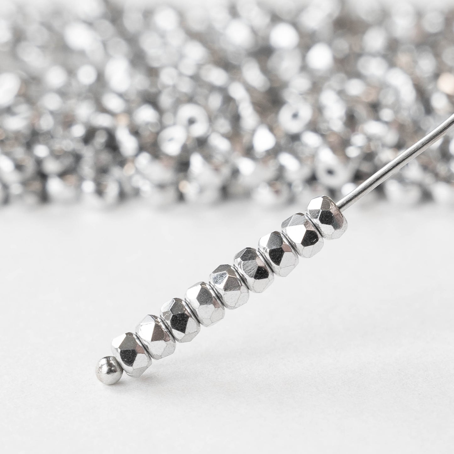 2x3mm Faceted Rondelle Beads - Full Labrador - 50 Beads