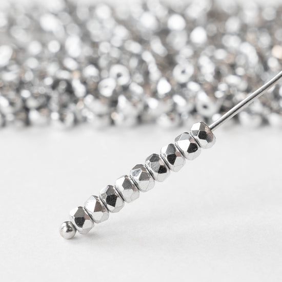 2x3mm Faceted Rondelle Beads - Full Labrador - 50 Beads