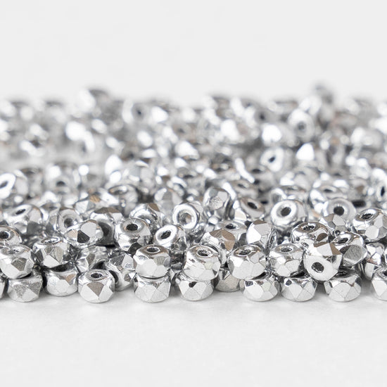 2x3mm Faceted Rondelle Beads - Full Labrador - 50 Beads