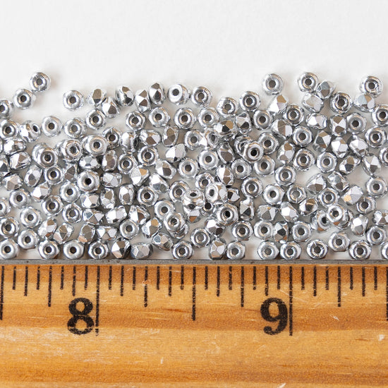 2x3mm Faceted Rondelle Beads - Full Labrador - 50 Beads