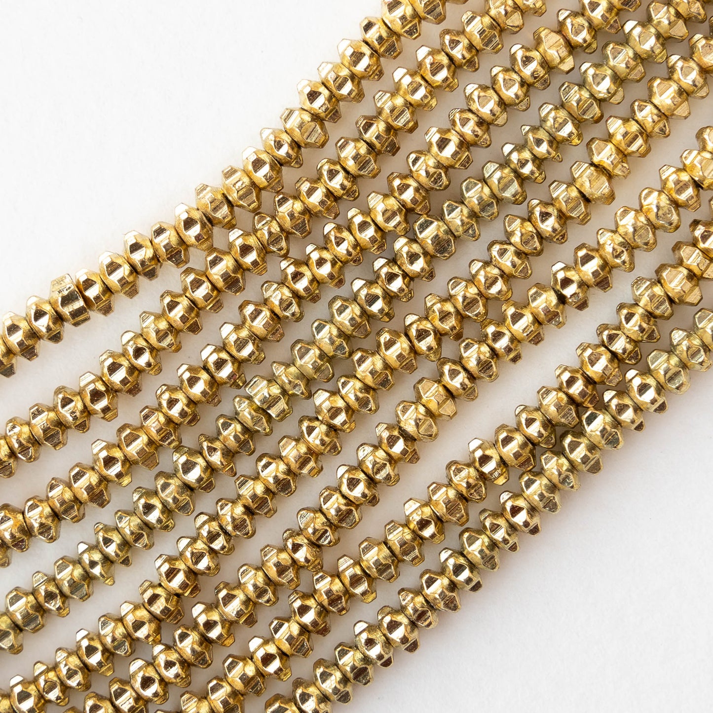 4mm Metal Gear Spacer Beads - Gold - 50 Beads