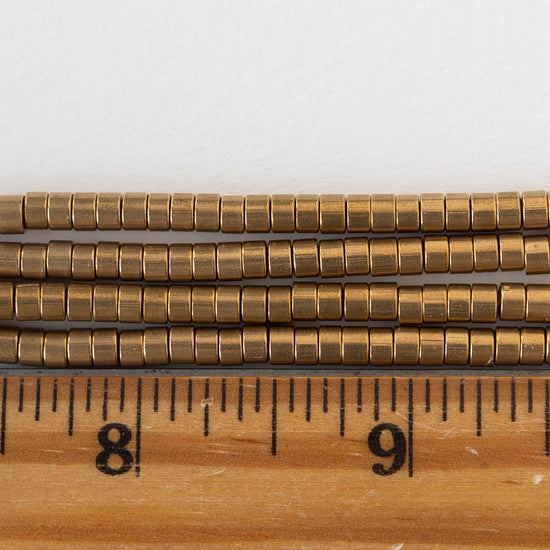 4mm Brass Tube Beads - 50