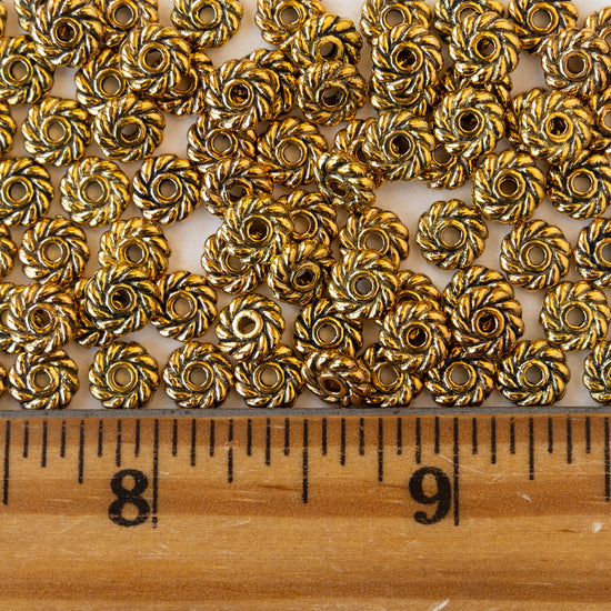 6mm Metal Spacer Beads - 30 Beads