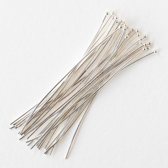 Headpins - 2 inch Silver - 24 Headpins